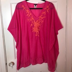 Talbots - XL linen poncho coverup